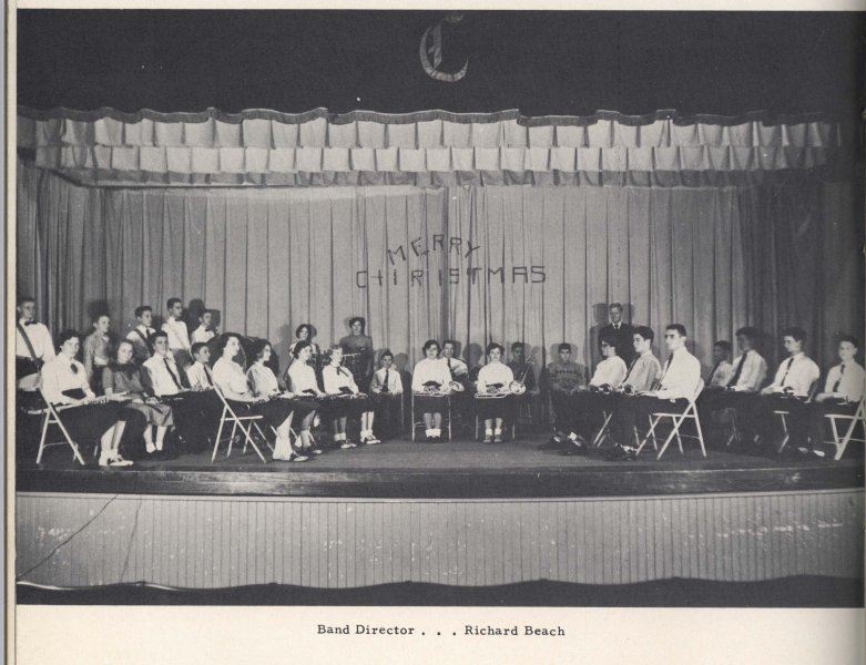 Clayton High School Band, 1955, with Mr. Richard Beach as director