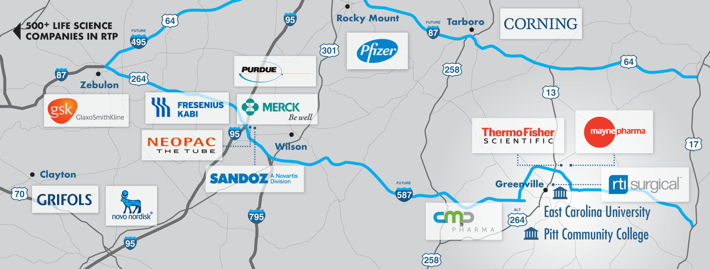 Bio Pharma Crescent Map